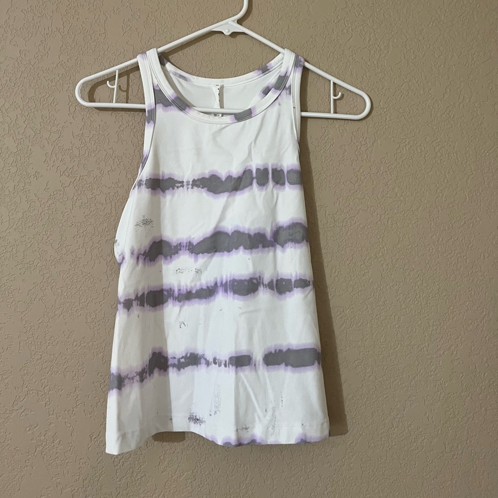 Lululemon Athletica Purple and White Sleeveless Tank Top - Picture 2 of 3